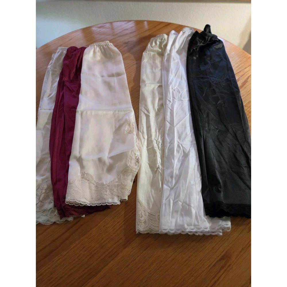 Vintage Half Slips M Thru XL 3 Short 3 Midi Made In USA Retro Glam